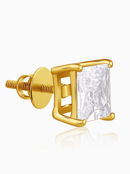 Golden Classy Zirconia Stud For Him