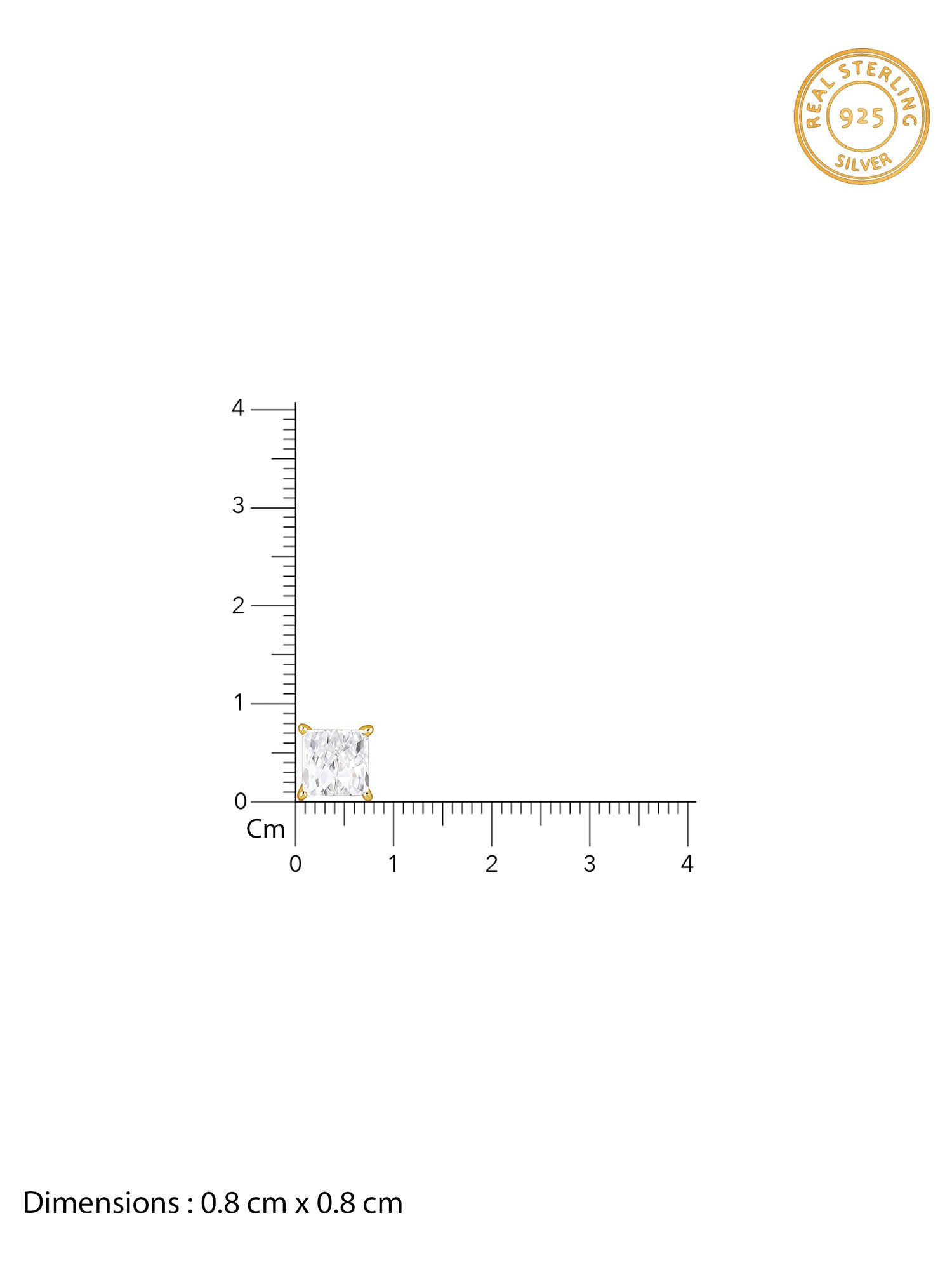 Golden Classy Zirconia Stud For Him