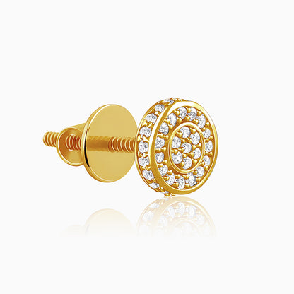 Golden White Ice Stud For Him