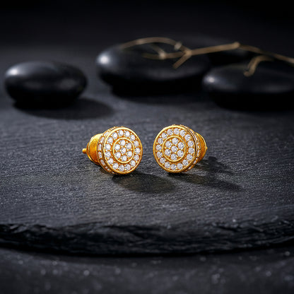 Golden White Ice Stud For Him