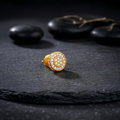 Golden White Ice Stud For Him