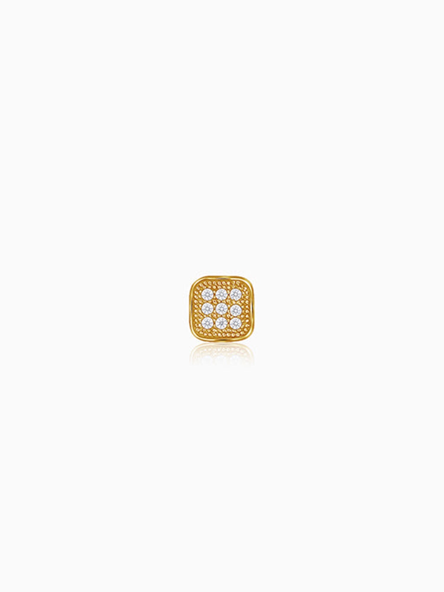Golden Modern Spark Stud For Him