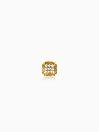 Golden Modern Spark Stud For Him