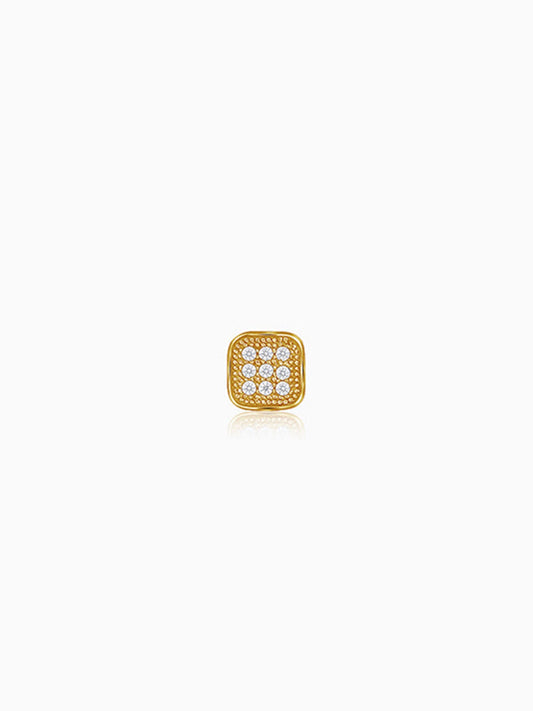 Golden Modern Spark Stud For Him