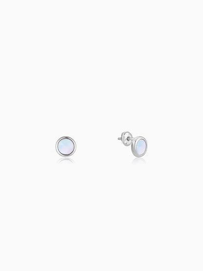 Silver Moonlet Stud For Him