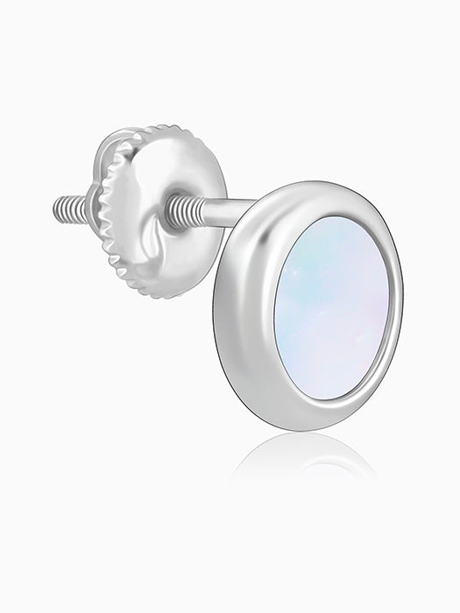 Silver Moonlet Stud For Him