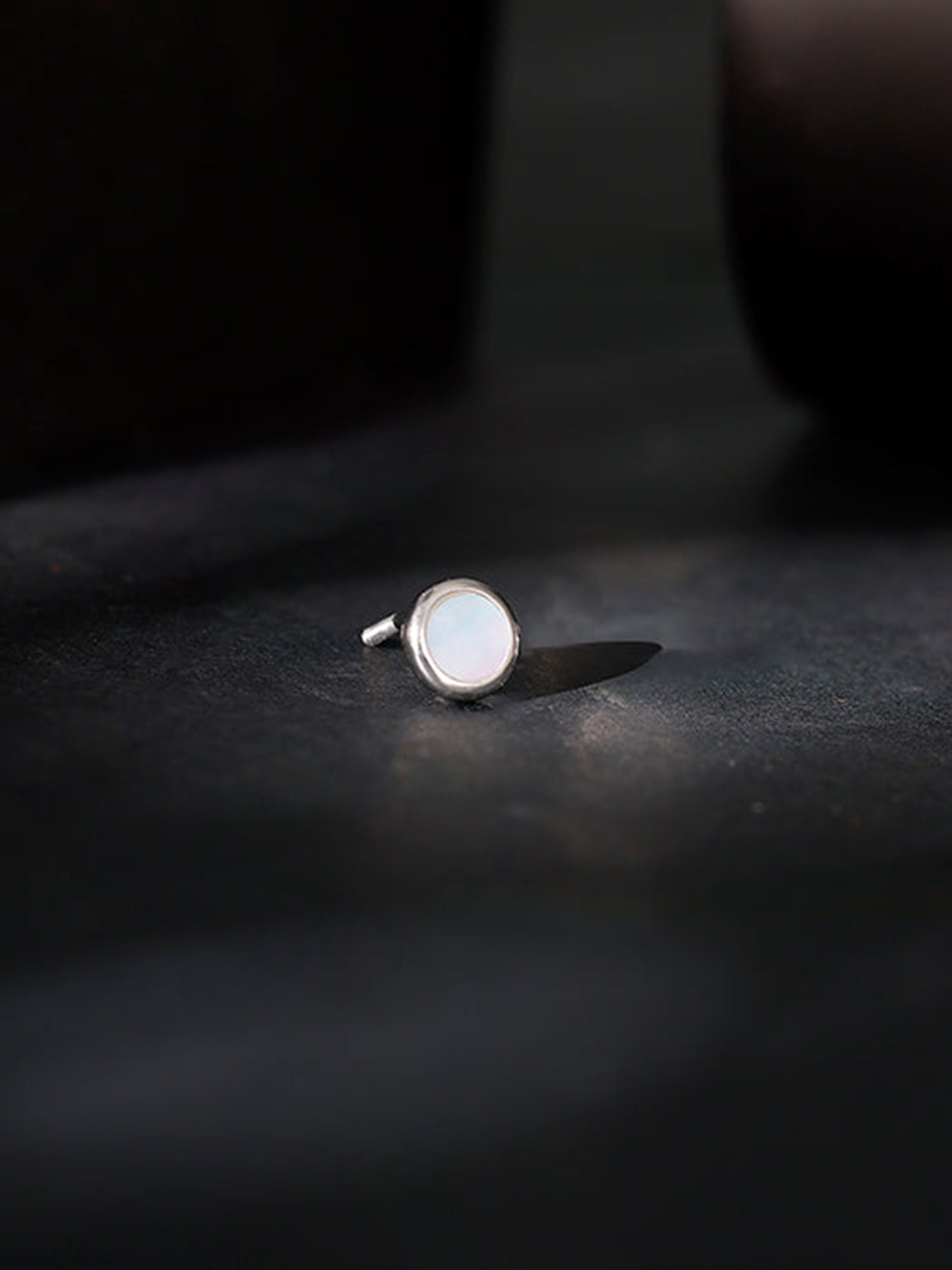 Silver Moonlet Stud For Him