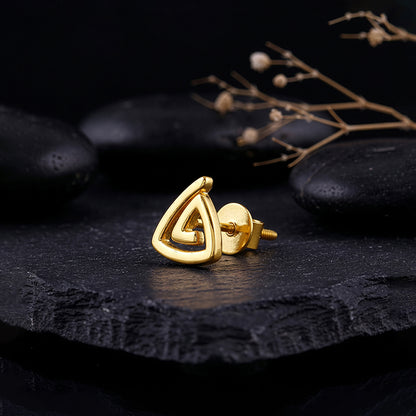 Golden Trinity Loop Stud For Men