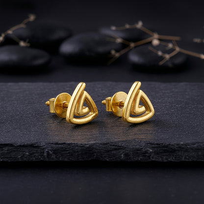 Golden Trinity Loop Stud For Men