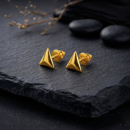 Golden Echo Triangle Stud For Him