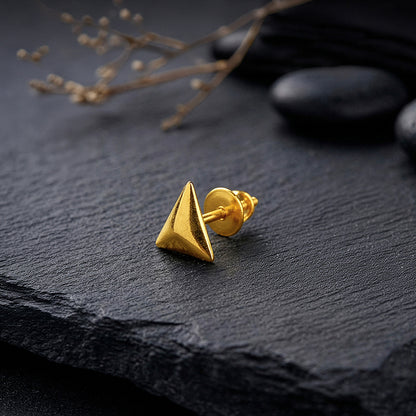 Golden Echo Triangle Stud For Him