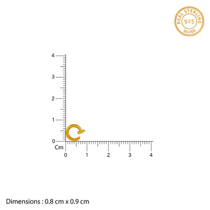 Golden Woven Circle Stud For Him