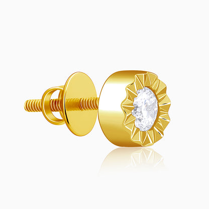 Golden Chakra Shield Stud For Him