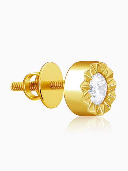 Golden Chakra Shield Stud For Him