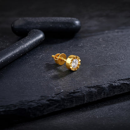 Golden Chakra Shield Stud For Him