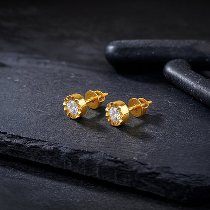 Golden Chakra Shield Stud For Him