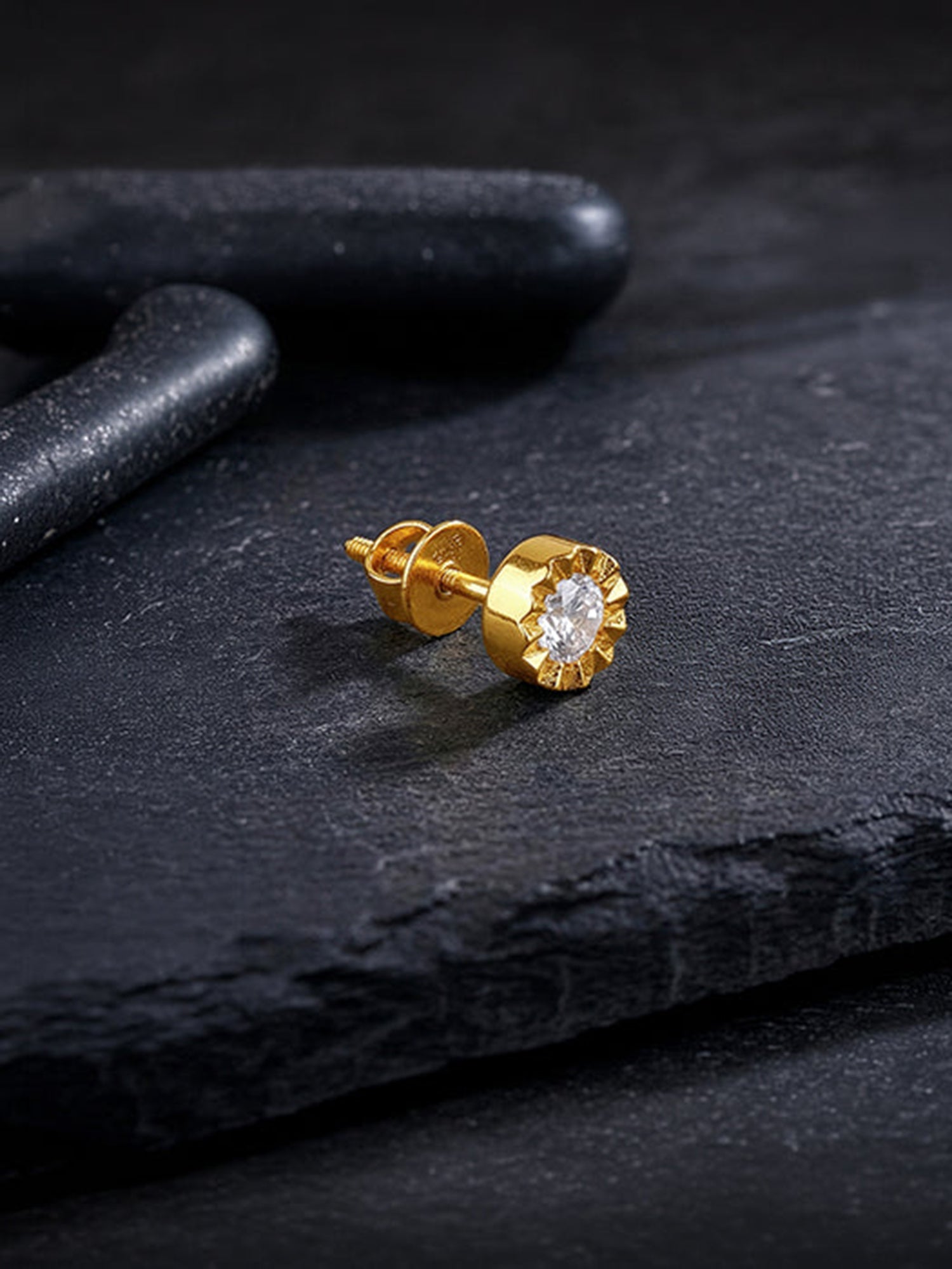 Golden Chakra Shield Stud For Him