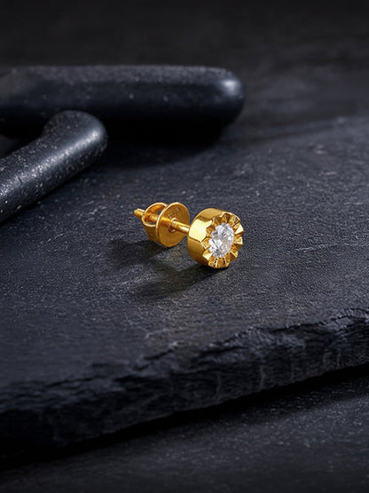 Golden Chakra Shield Stud For Him