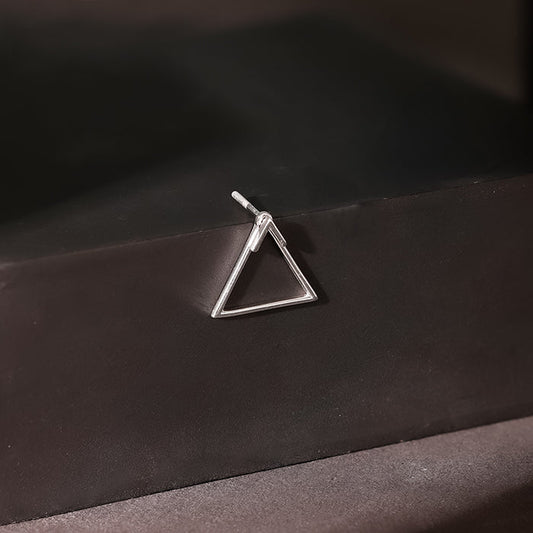 Silver Prism Stud For Men