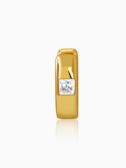 Golden Flux Hoop Earring For Him