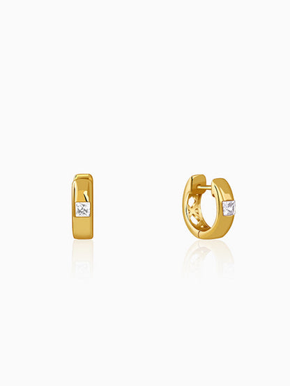 Golden Flux Hoop Earring For Him
