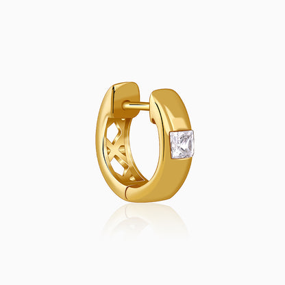 Golden Flux Hoop Earring For Him