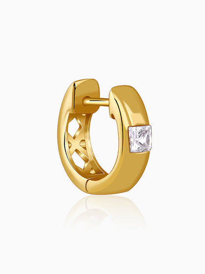 Golden Flux Hoop Earring For Him