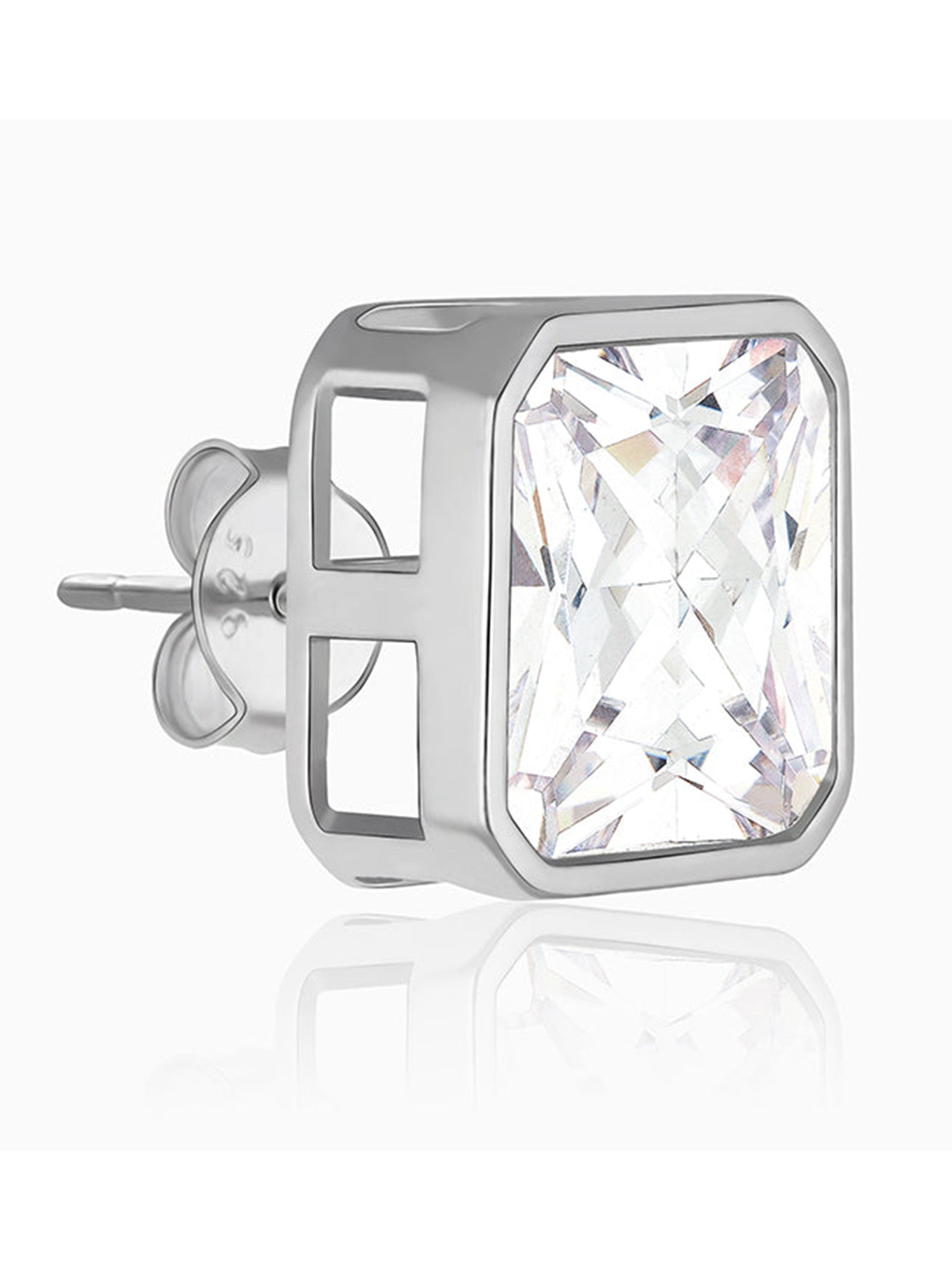 Silver Quadra Stud For Him