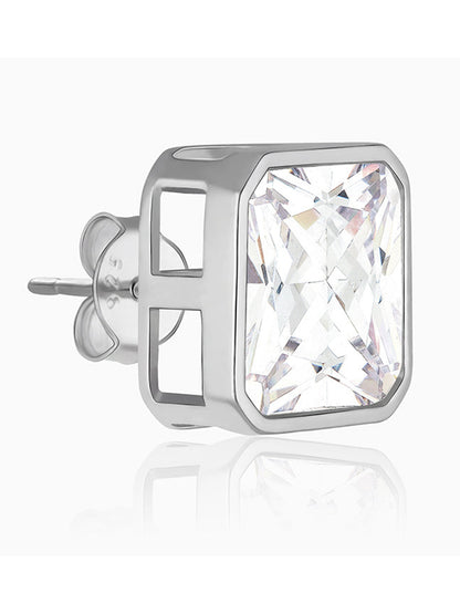 Silver Quadra Stud For Him