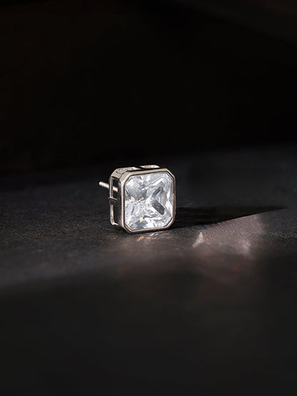 Silver Quadra Stud For Him