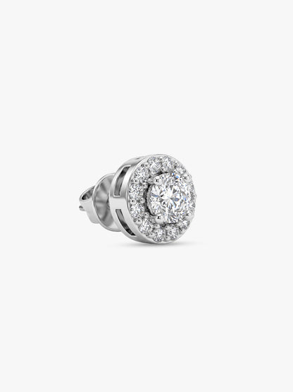 Silver Eclat Stud For Him