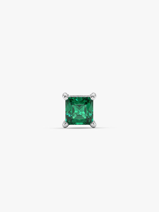 Silver Jadeite Stud For Men