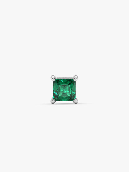 Silver Jadeite Stud For Men
