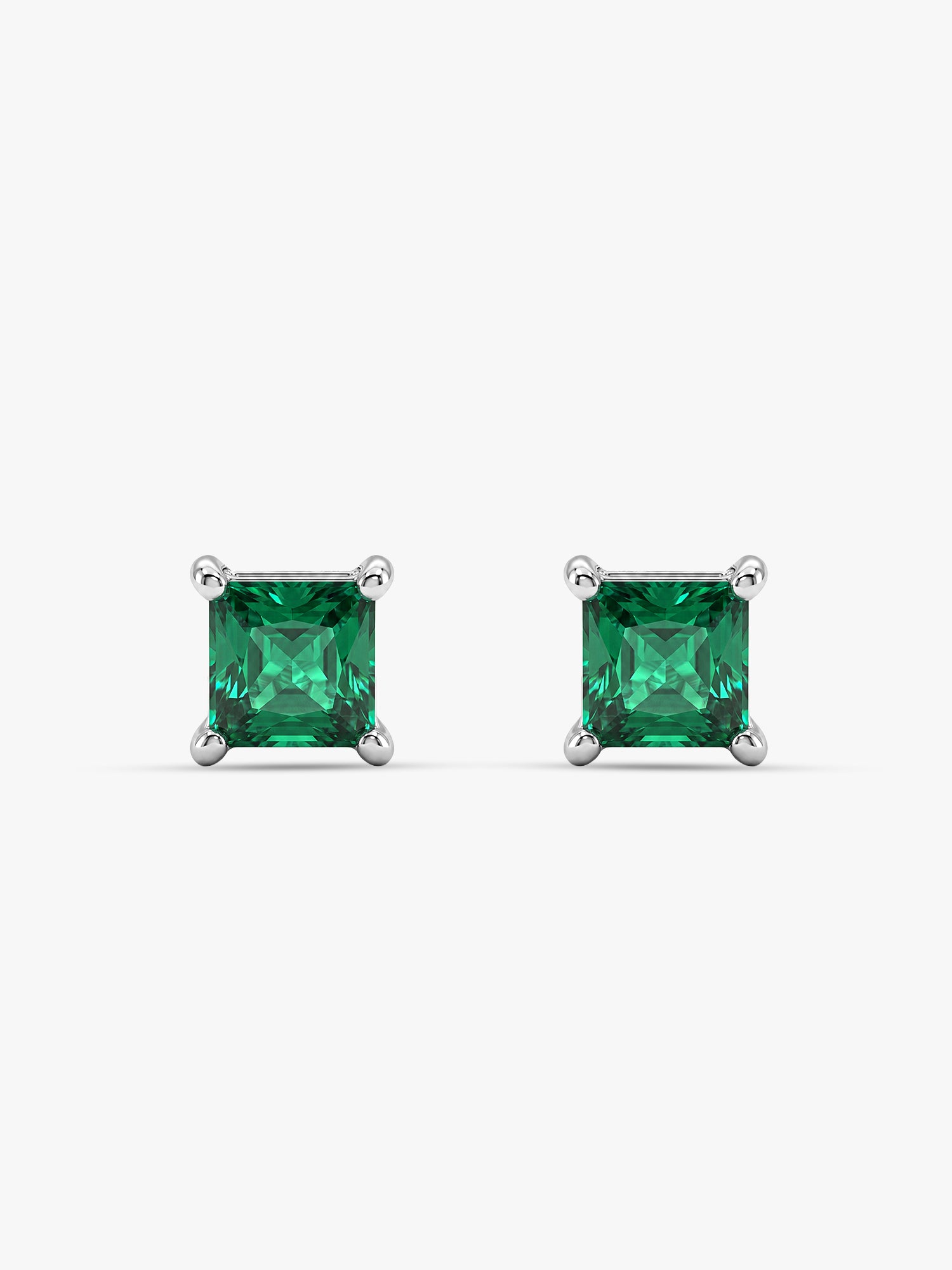 Silver Jadeite Stud For Men