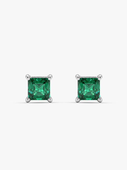 Silver Jadeite Stud For Men
