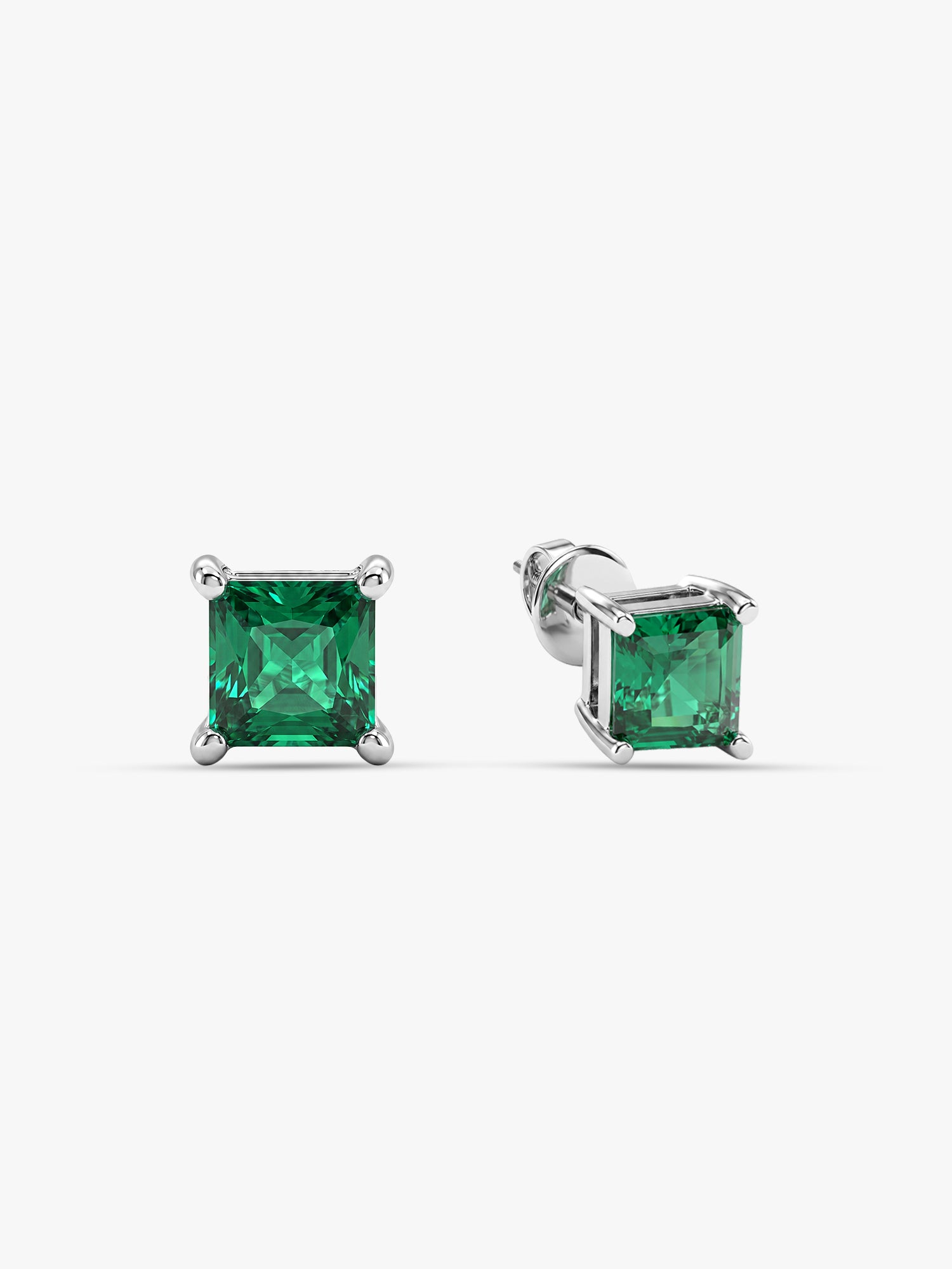 Silver Jadeite Stud For Men