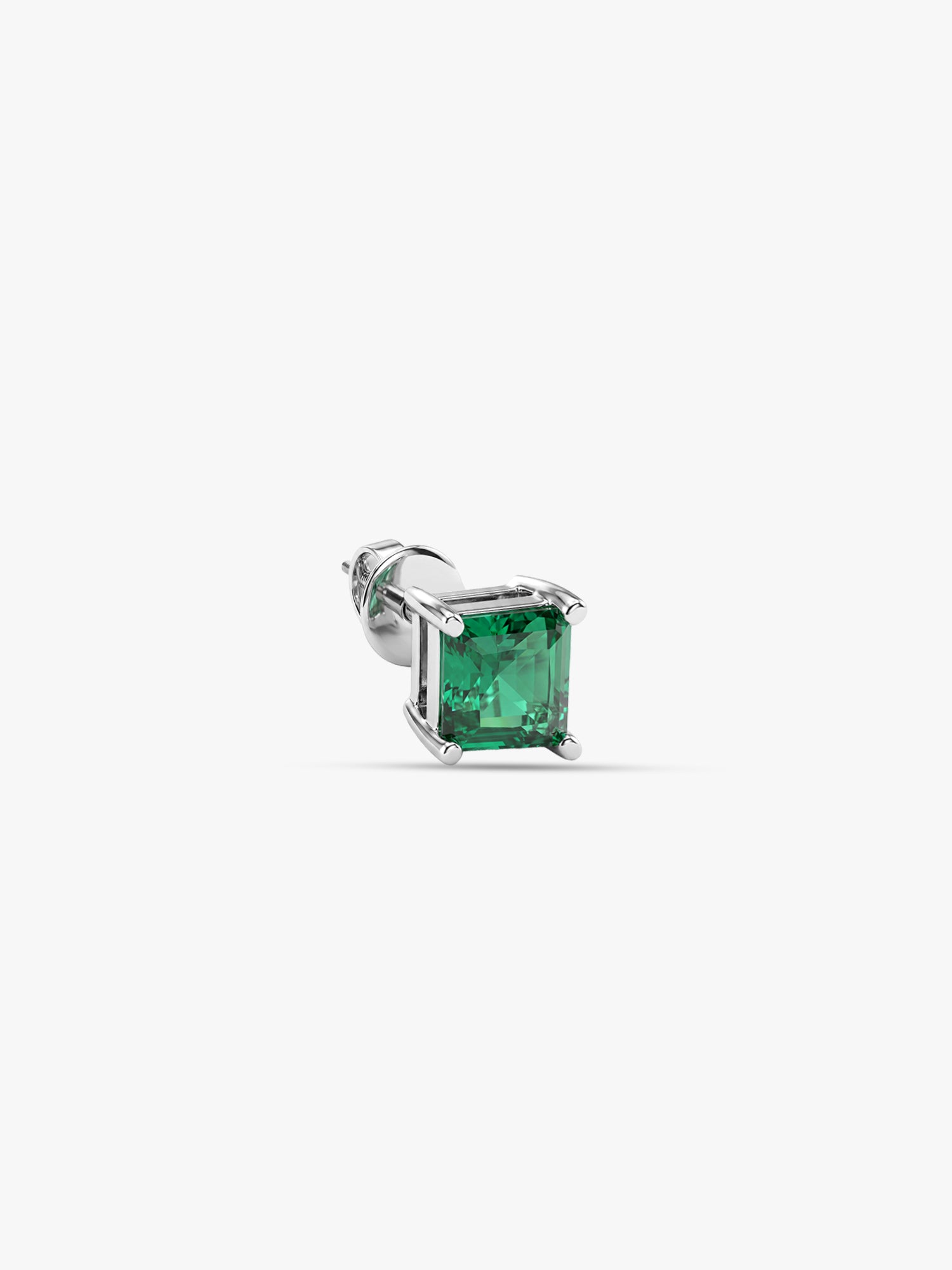 Silver Jadeite Stud For Men