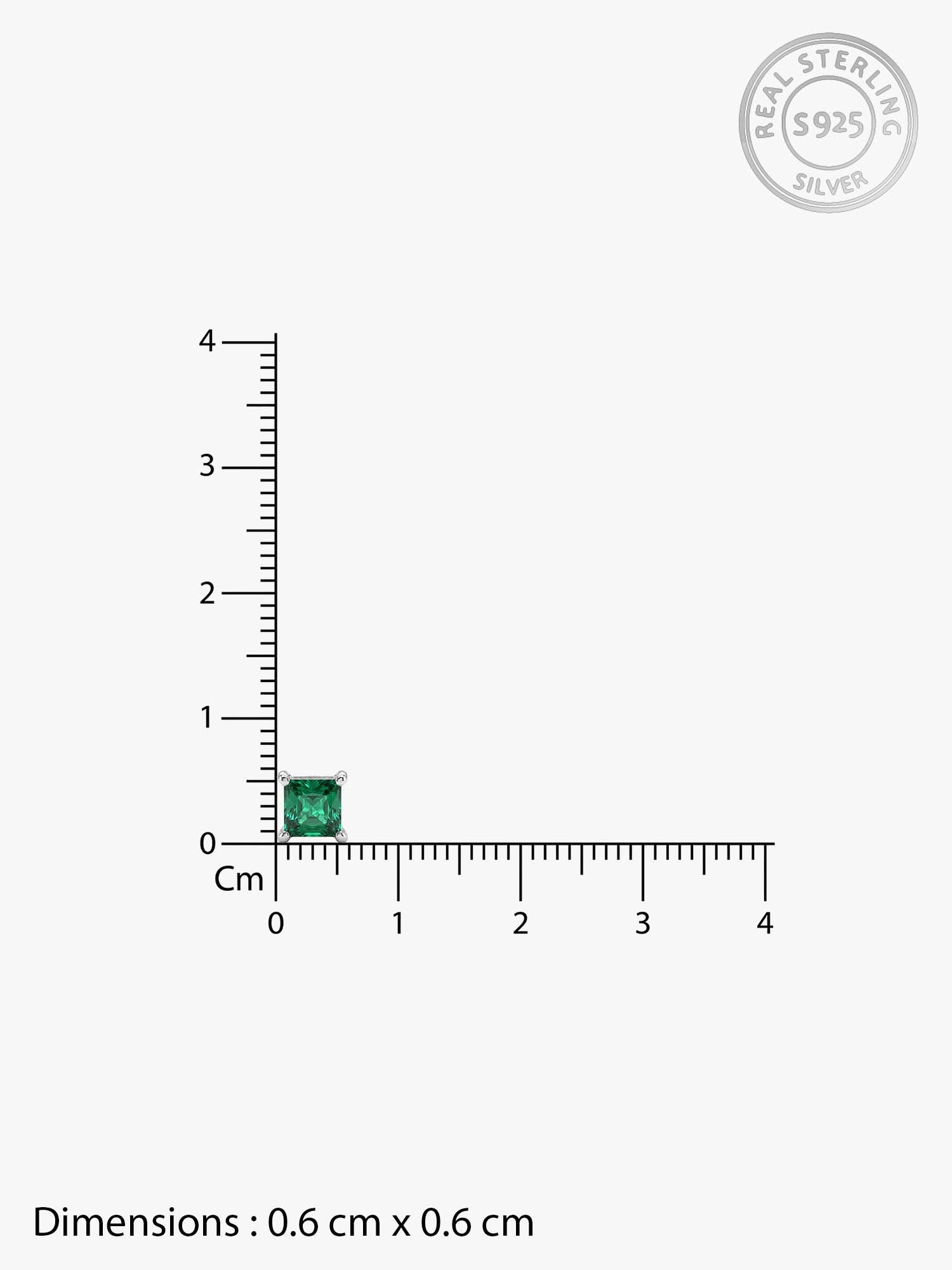 Silver Jadeite Stud For Men
