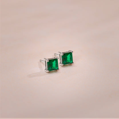 Silver Jadeite Stud For Men