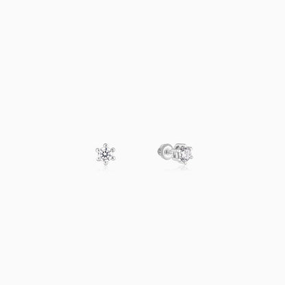 Silver Orb Stud For Men
