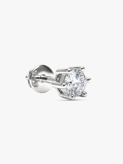 Silver Orb Stud For Men