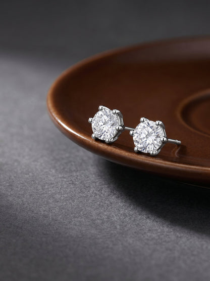 Silver Orb Stud For Men