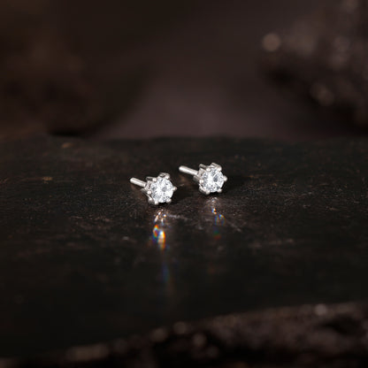 Silver Orb Stud For Men