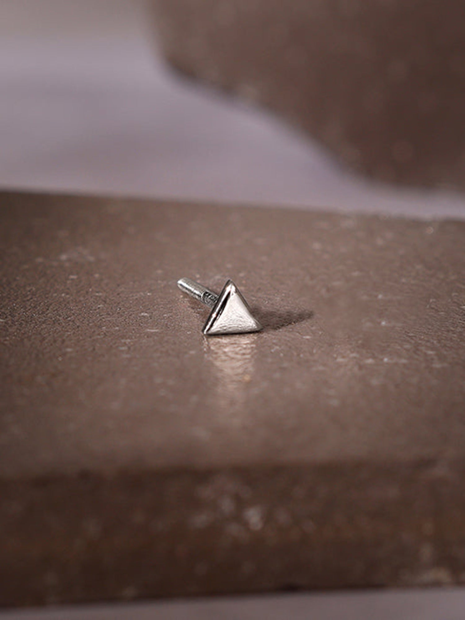 Silver Trigon Stud For Him