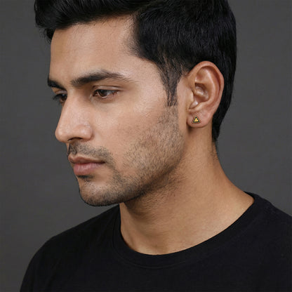 Golden Pyramid Stud for Him