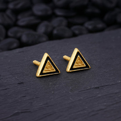 Golden Pyramid Stud for Him