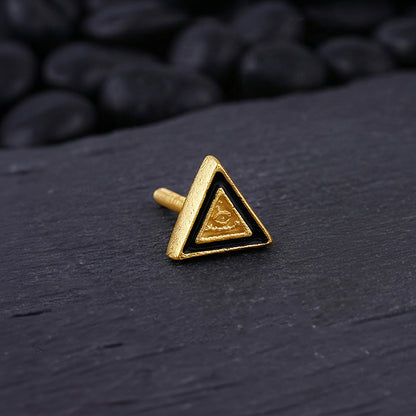 Golden Pyramid Stud for Him