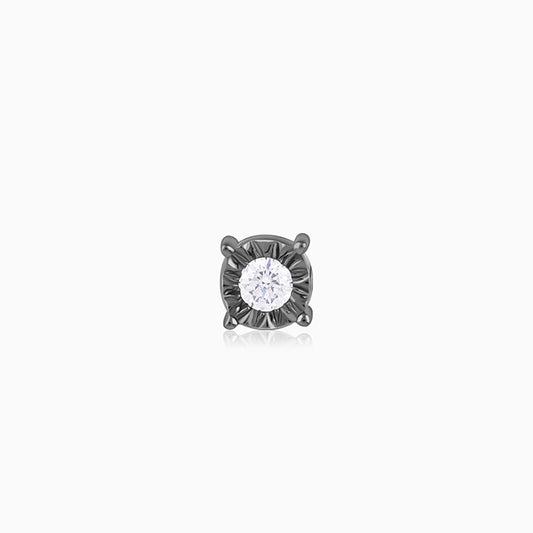 Black Rhodium Vintage Stud For Him