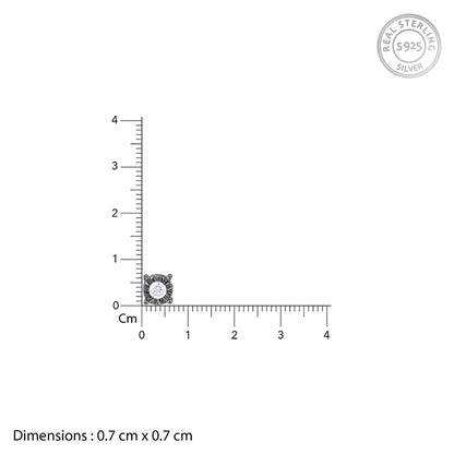 Black Rhodium Vintage Stud For Him