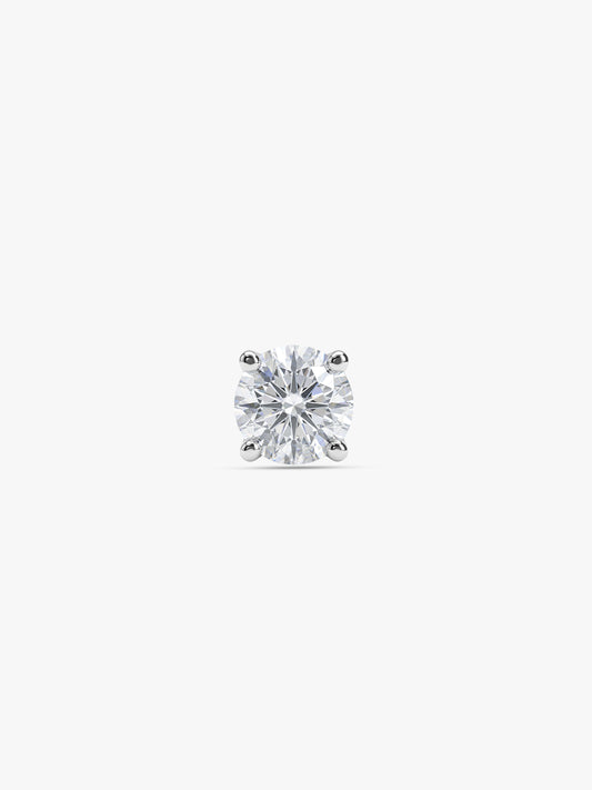Silver Shining Star Earring For Men